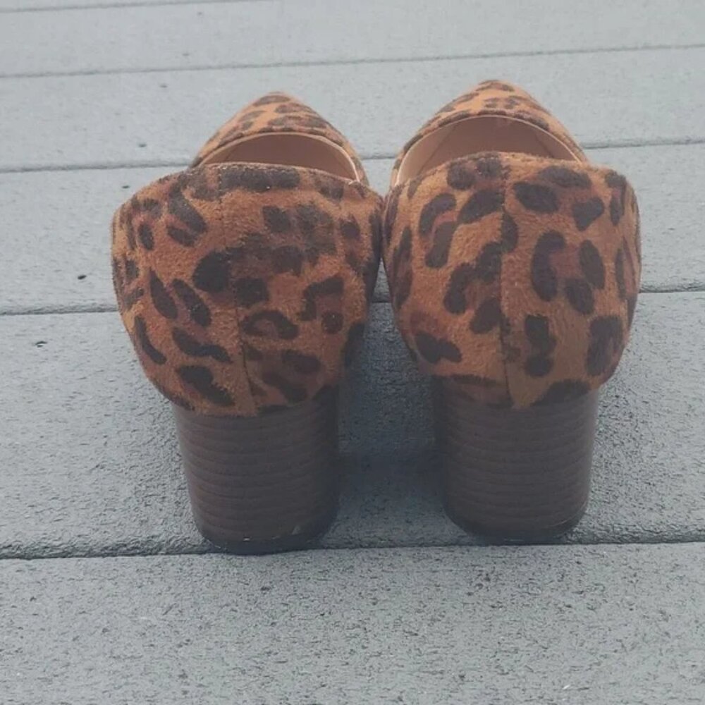 Chase + Chloe Scott Chunky Heels | Chase + Chloe Leopard Print Block Heels - Picture 6 of 13